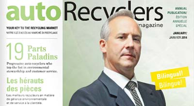 Dominic on the cover of Canadian Auto Recyclers thumbnail