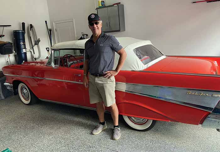 Dominic with Mickeys 57 Chevy